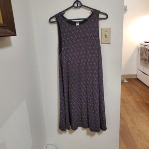 OLD NAVY Large Black and LT Gray Tank Dress